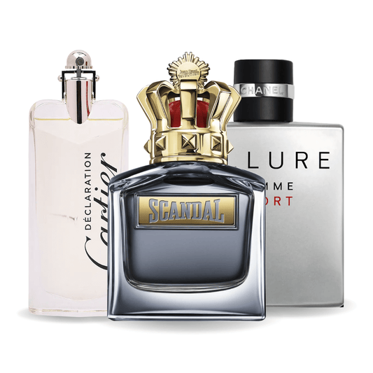 Zestaw 3 perfum Allure Homme Sports, Jean Paul Gaultier Scandal, Cartier Declaration 100ml